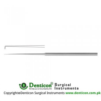 Barbara Micro Ear Needle Curved Down Stainless Steel, 16 cm - 6 1/4" Tip Size 0.5 mm
